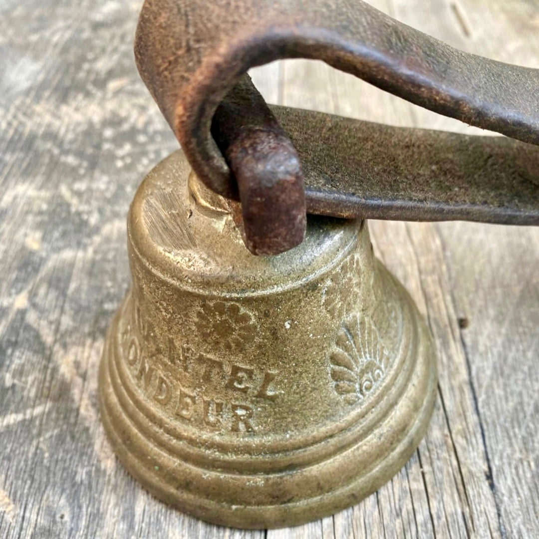 Antique Swiss cowbell, dated 1878