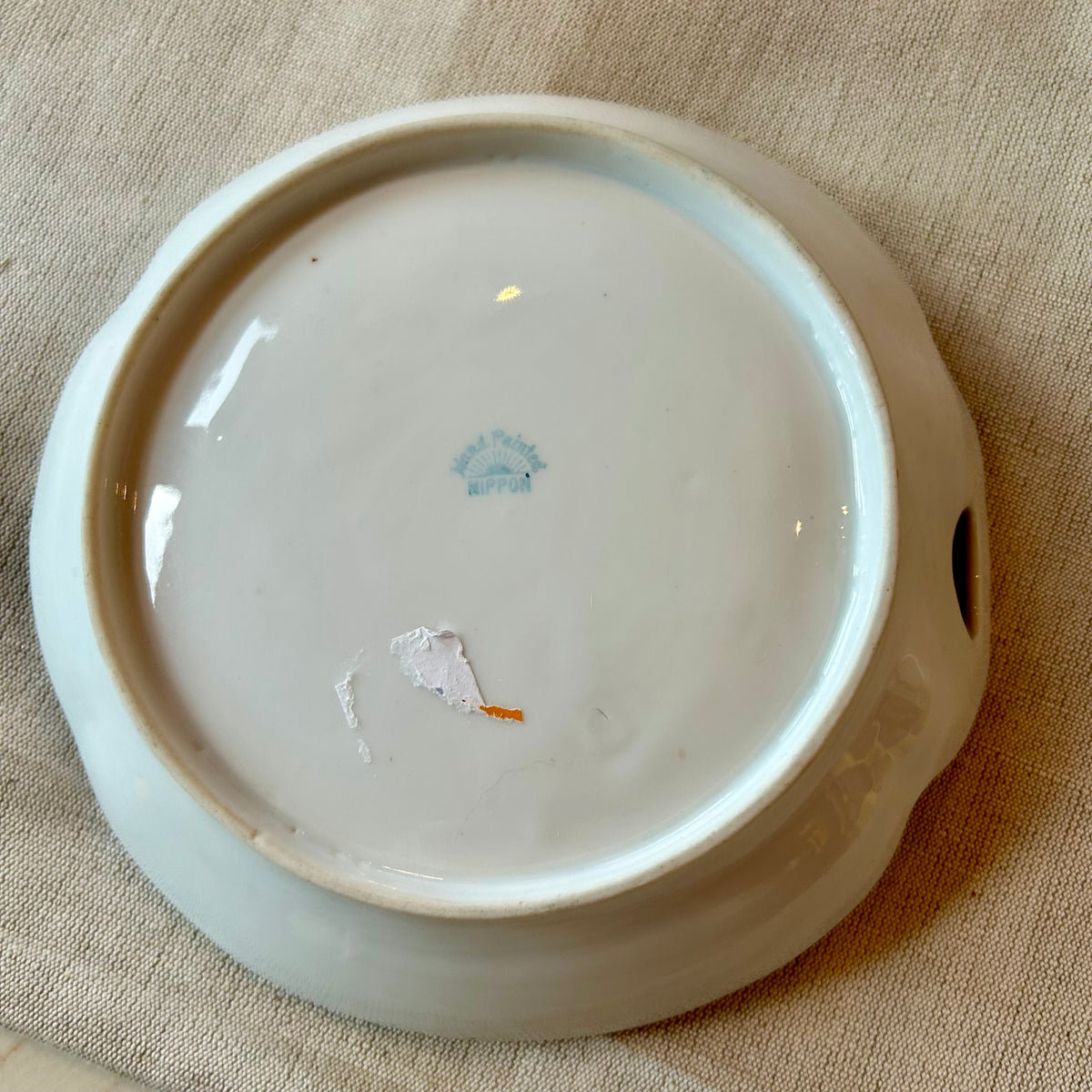 Antique Hand-Painted Nippon Rose Dish (c.1900–1920)