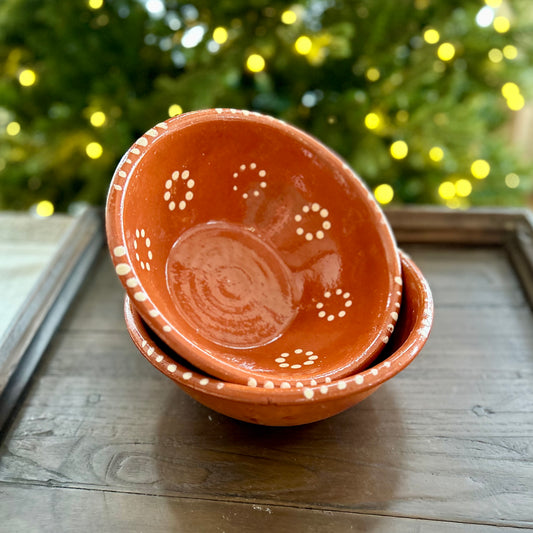 Pair of vintage French terracotta bowls