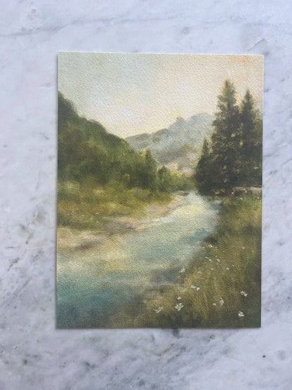 Evergreen view framed fine art print