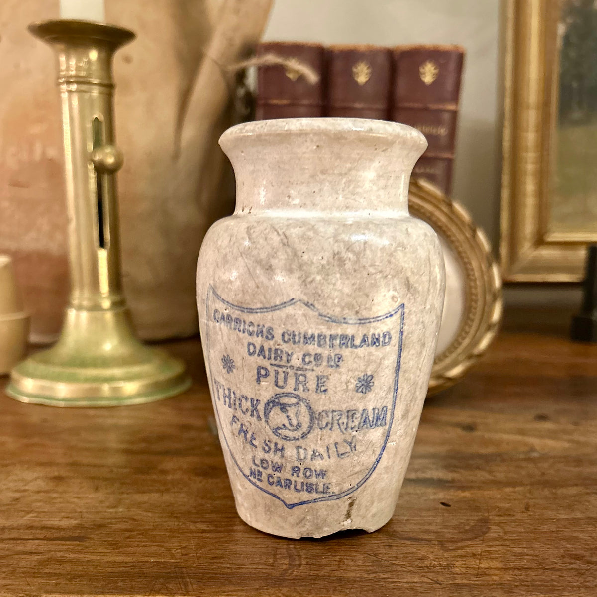 Carricks Cumberland Dairy Co. Cream Pot – Carlisle, England (c.1900)