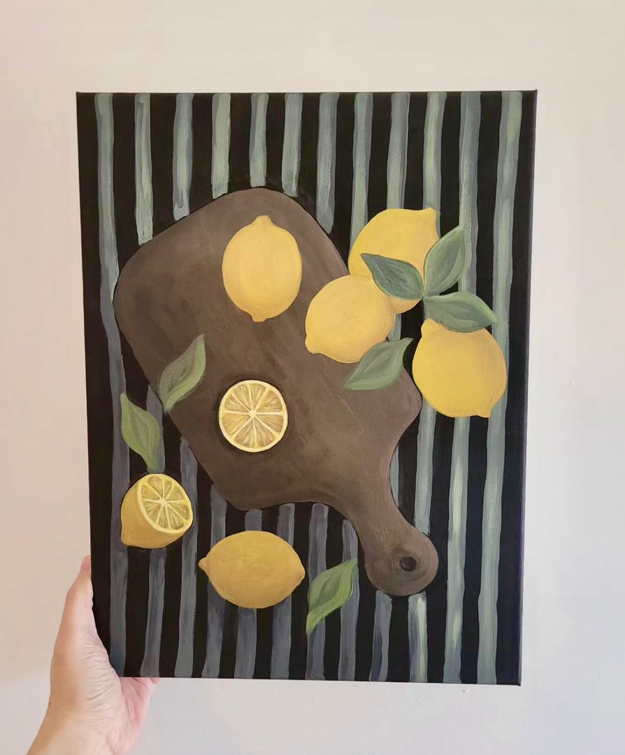 Lemons - Framed original 12x16”