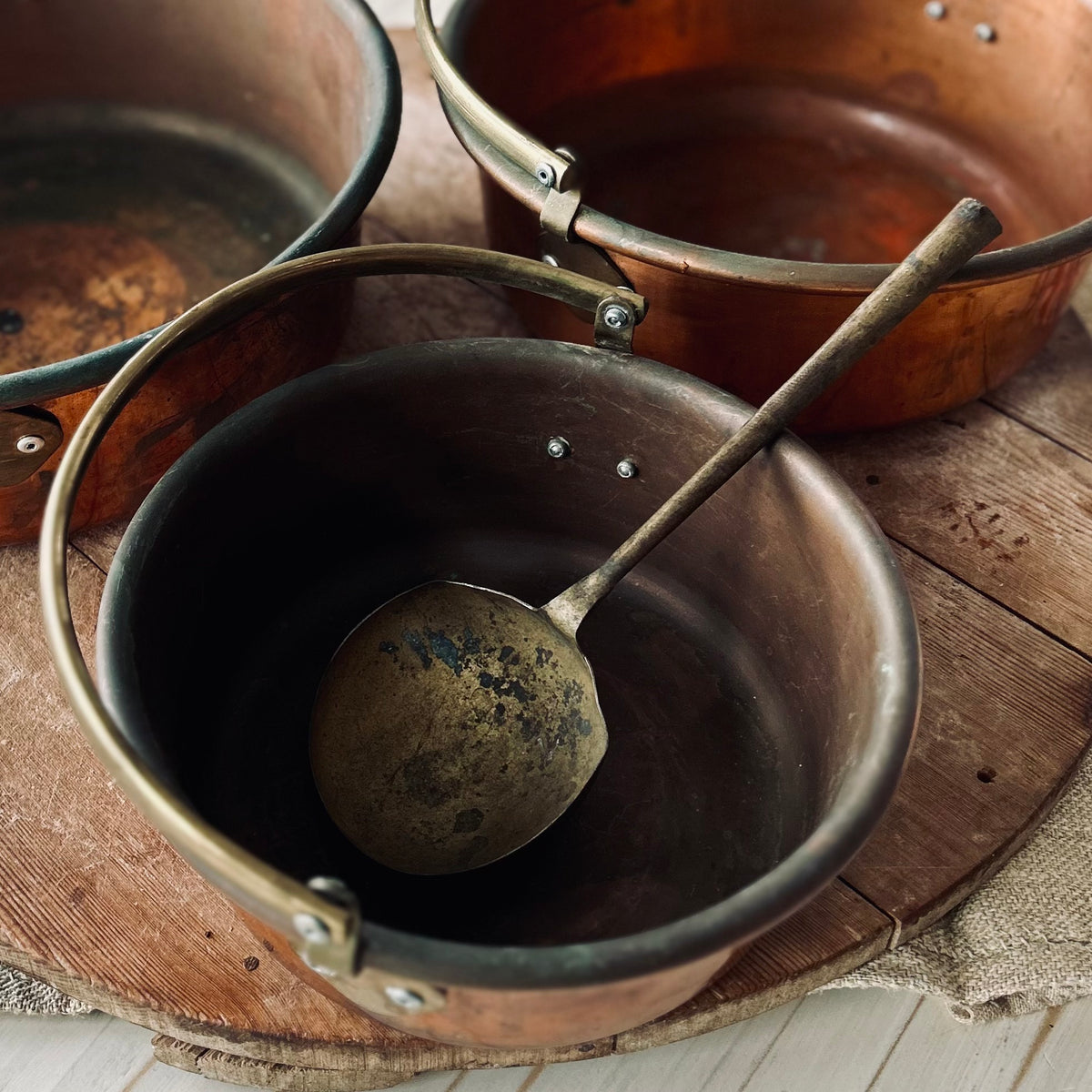 Antique Brass Ladle | European Kitchenware | Early 20th Century