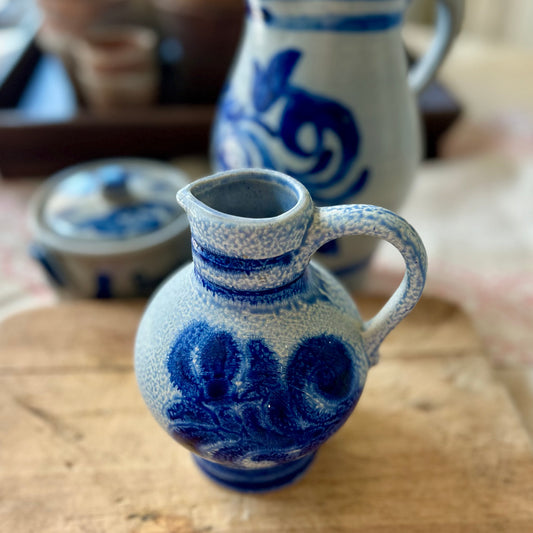 Alsatian Pottery Jug, France (Mid-20th Century)