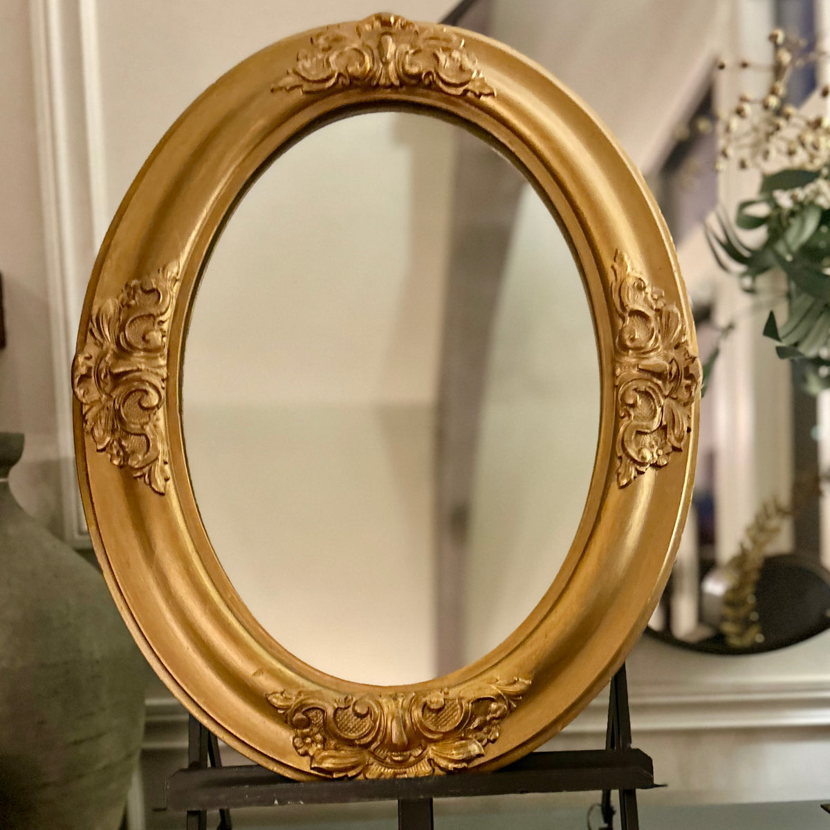 Antique Oval Gilt Mirror