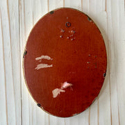 Antique Oval Frame with Marbled Paper Backing
