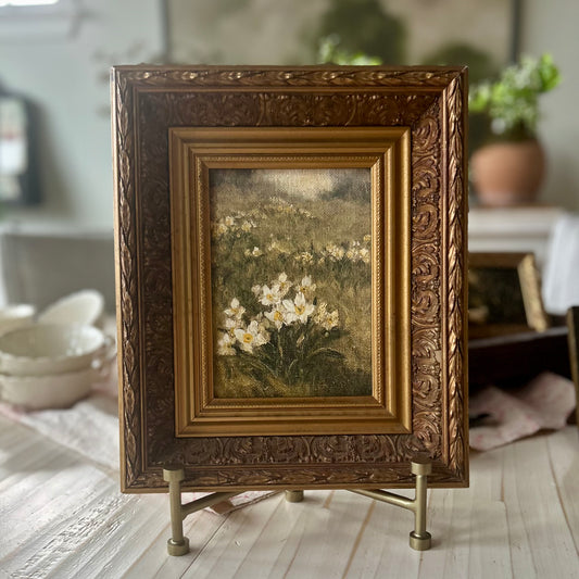 A field left untouched in vintage French frame