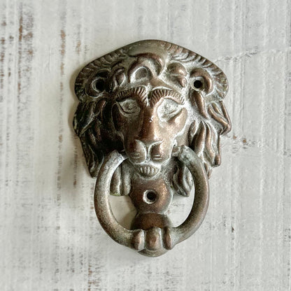 Vintage french lion head door knocker