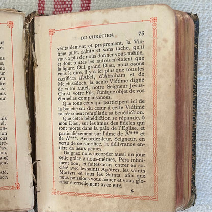 Antique 1891 French Paroissien Romain Prayer Book – Limoges Edition