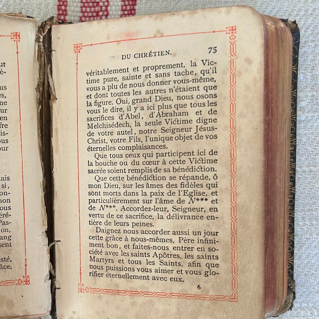 Antique 1891 French Paroissien Romain Prayer Book – Limoges Edition