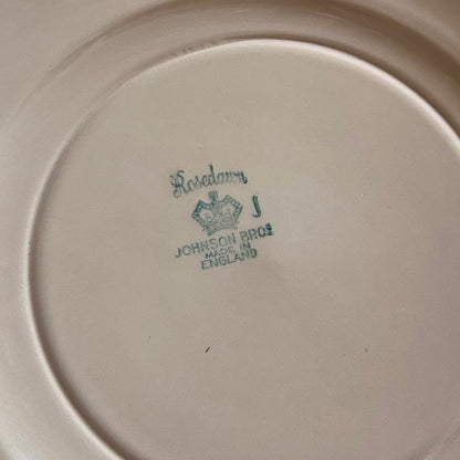Johnson Bros. “Rosedawn” Pink Ironstone dinner plates set of 3