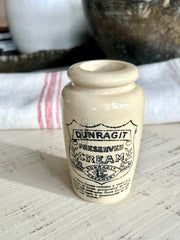 Antique Dunragit Preserved Cream Jar