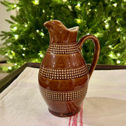 Vintage Beaded-Band English Stoneware Jug
