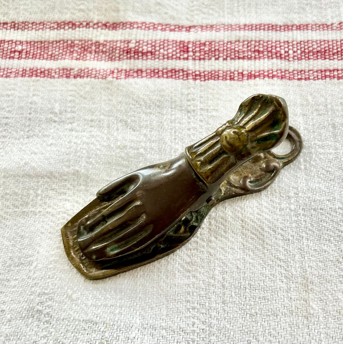 Victorian Brass glove desk clip