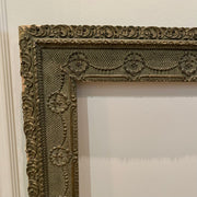 Antique French-Style Gilt Frame with Rosette & Lattice Details
