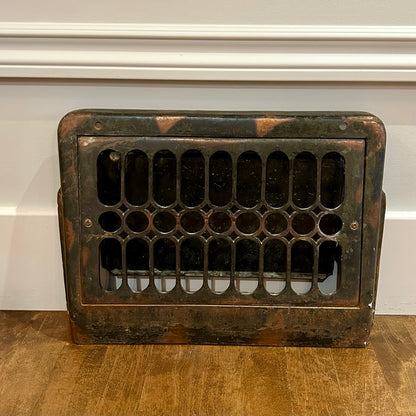 Pair of Antique Cast-Iron Heating Grates & Matching Cold-Air Return — Patented August 6th, 1900