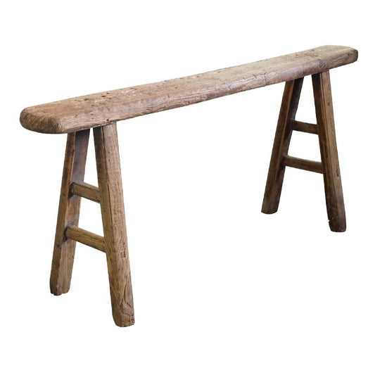 Vintage Skinny Wooden Bench