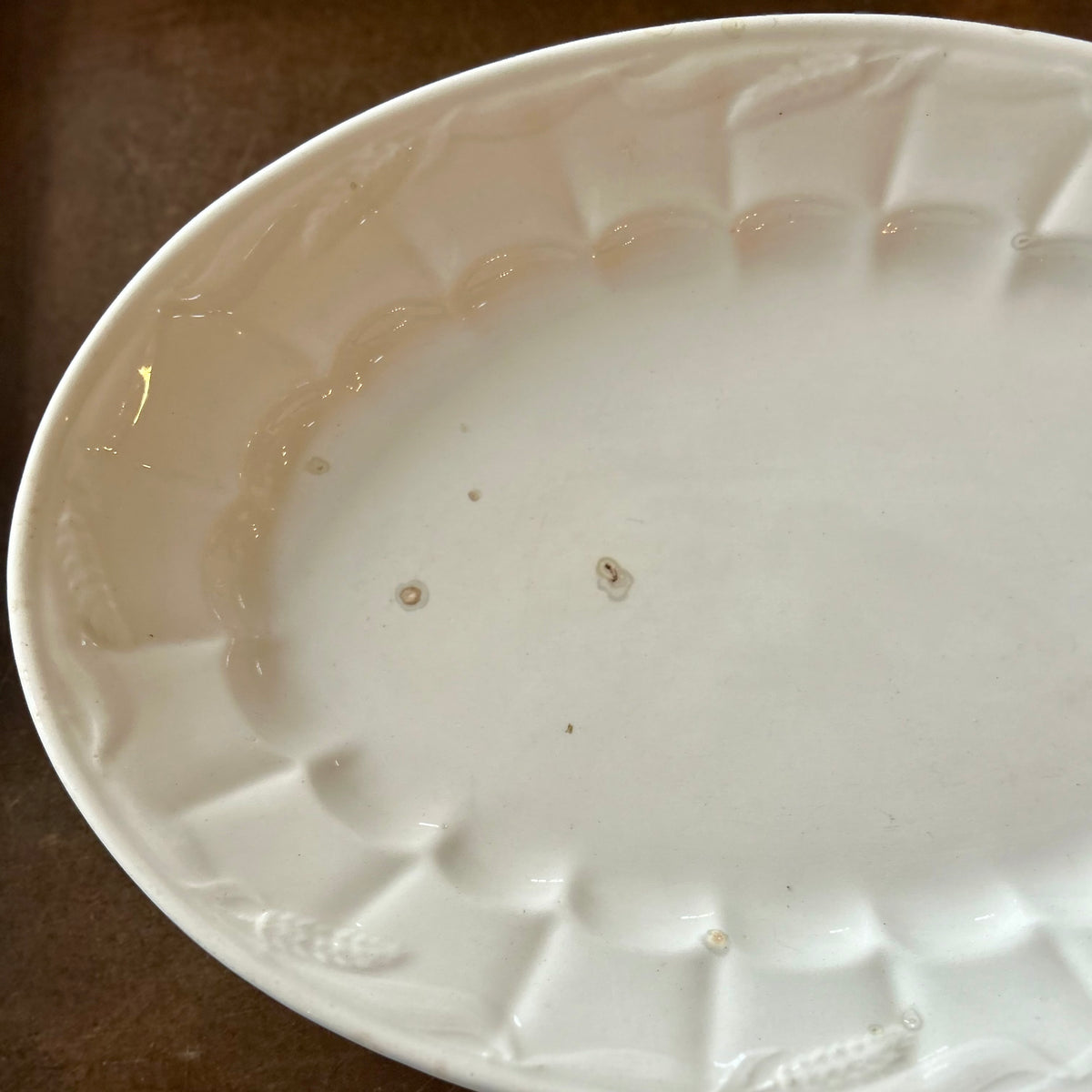 Antique English Ironstone Oval Platter — W. & E. Corn, Burslem