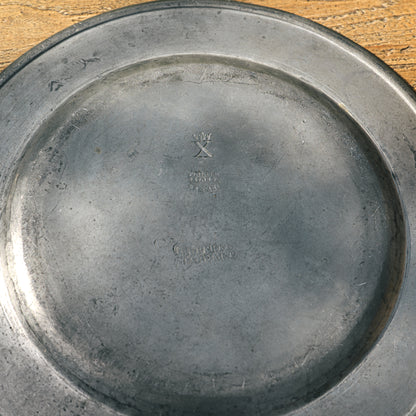 Antique pewter plates-dated 1859
