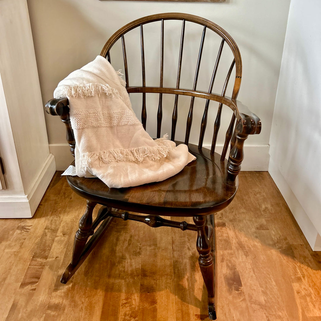 Nichols & stone dark oak Windsor rocking chair
