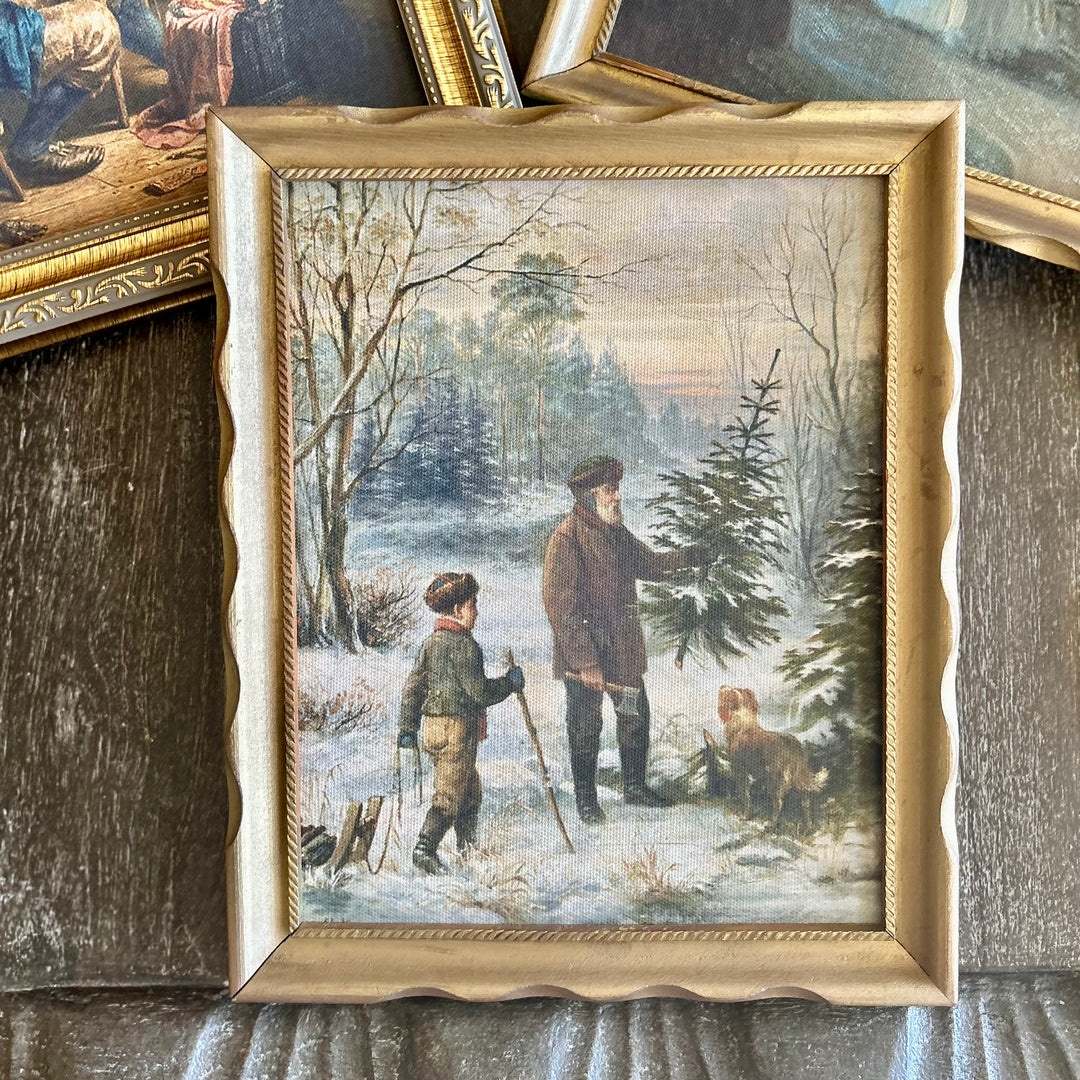 Christmas tree hunting (framed)