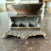 Victorian cast metal stamp holder