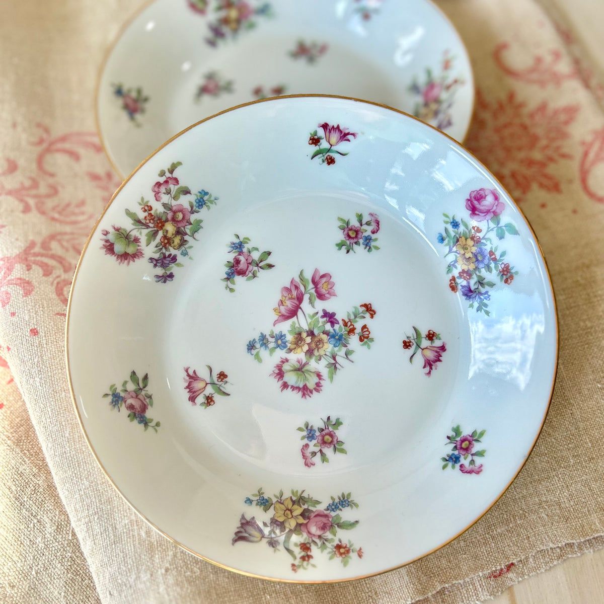 Antique Limoges Soup Bowls, Set of 6, c.1900s