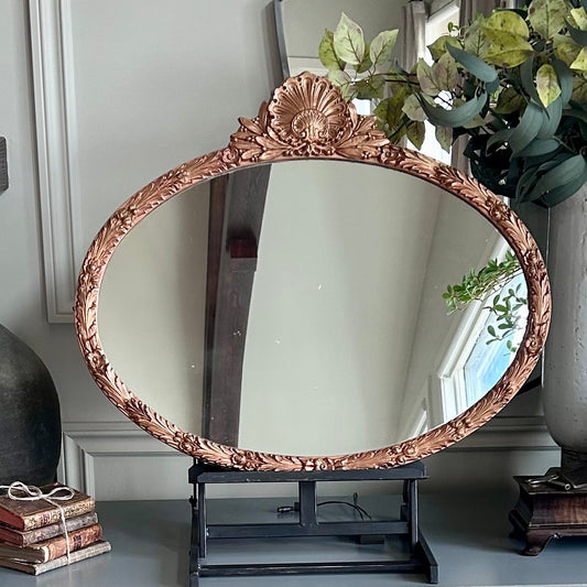 Vintage Oval Ornate Mirror