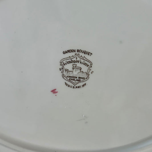 Vintage Johnson Bros. Garden Bouquet Oval Serving Platter | Windsor Ware | England | 11” x 9”