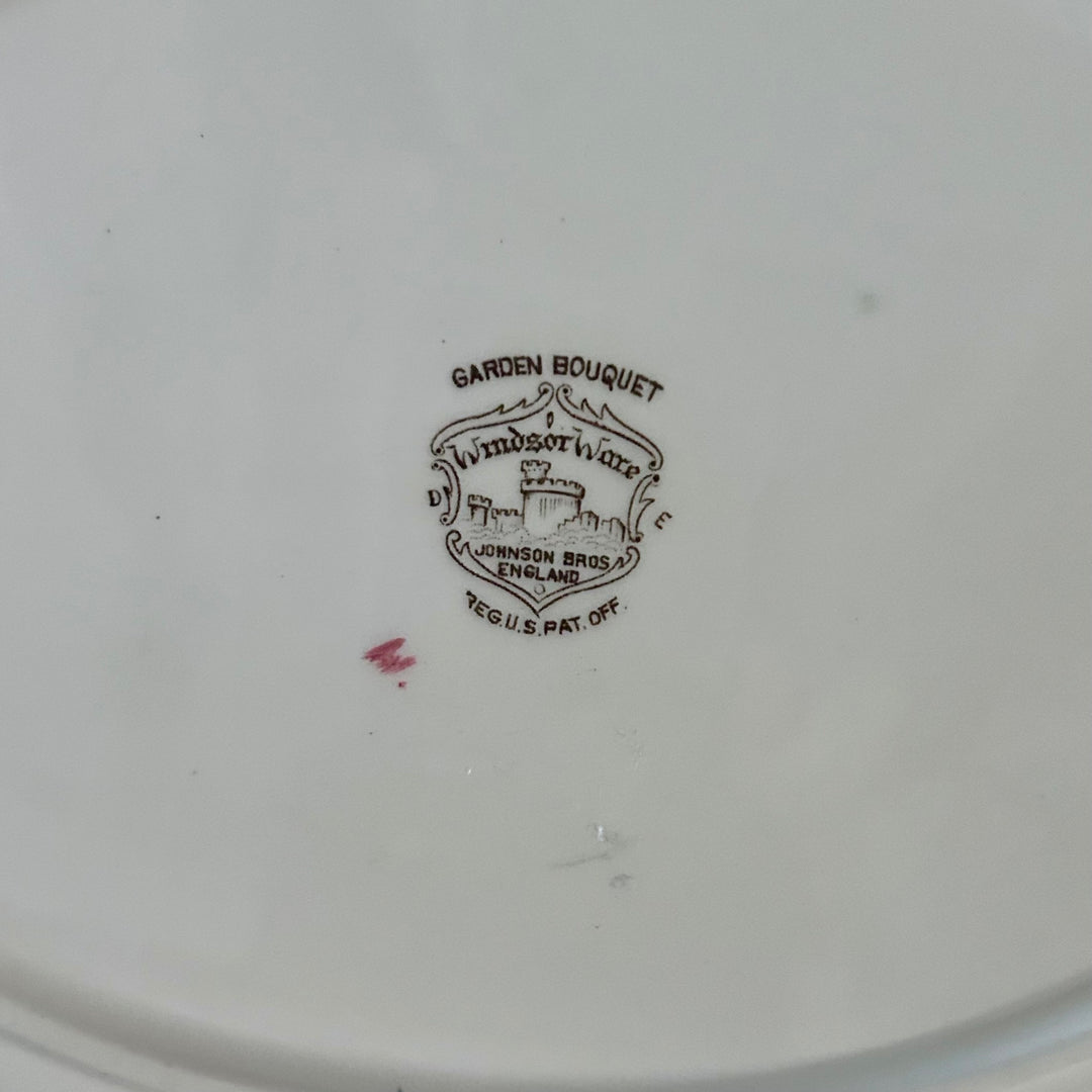Vintage Johnson Bros. Garden Bouquet Oval Serving Platter | Windsor Ware | England | 11” x 9”