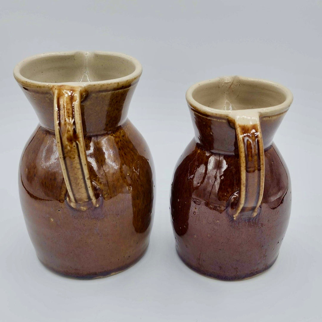 Pair of Vintage French Grès du Berry Stoneware Pitchers