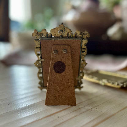 Small Vintage Italian Brass Frame
