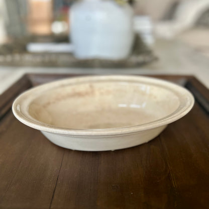 Antique English Ironstone Oval Baking Dish –  (c. 1920s–1930s)