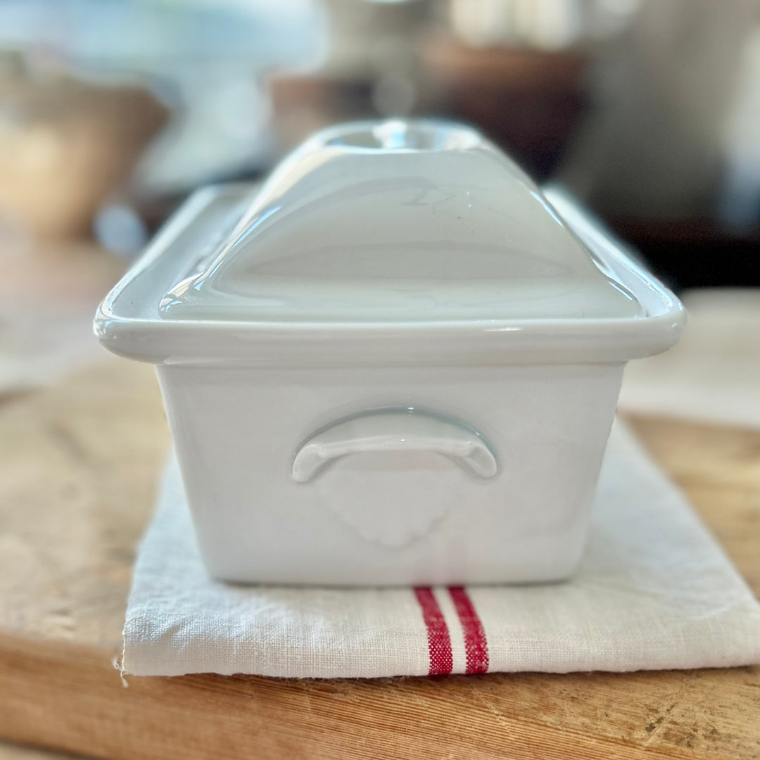 Vintage French Pillivuyt Porcelain Terrine Dish with Lid