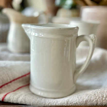 Antique White Ironstone Hotel Milk Jug