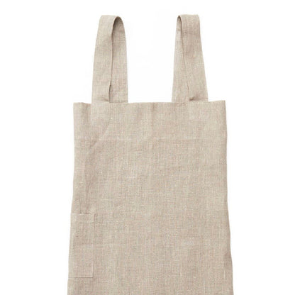 Linen Square Cross Apron Natural