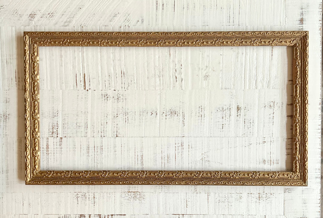 Antique large ornate gold frame