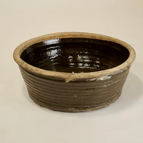 Antique European Glazed Earthenware Bowl