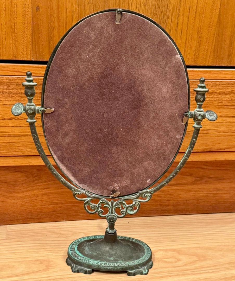 vintage bronze vanity mirror