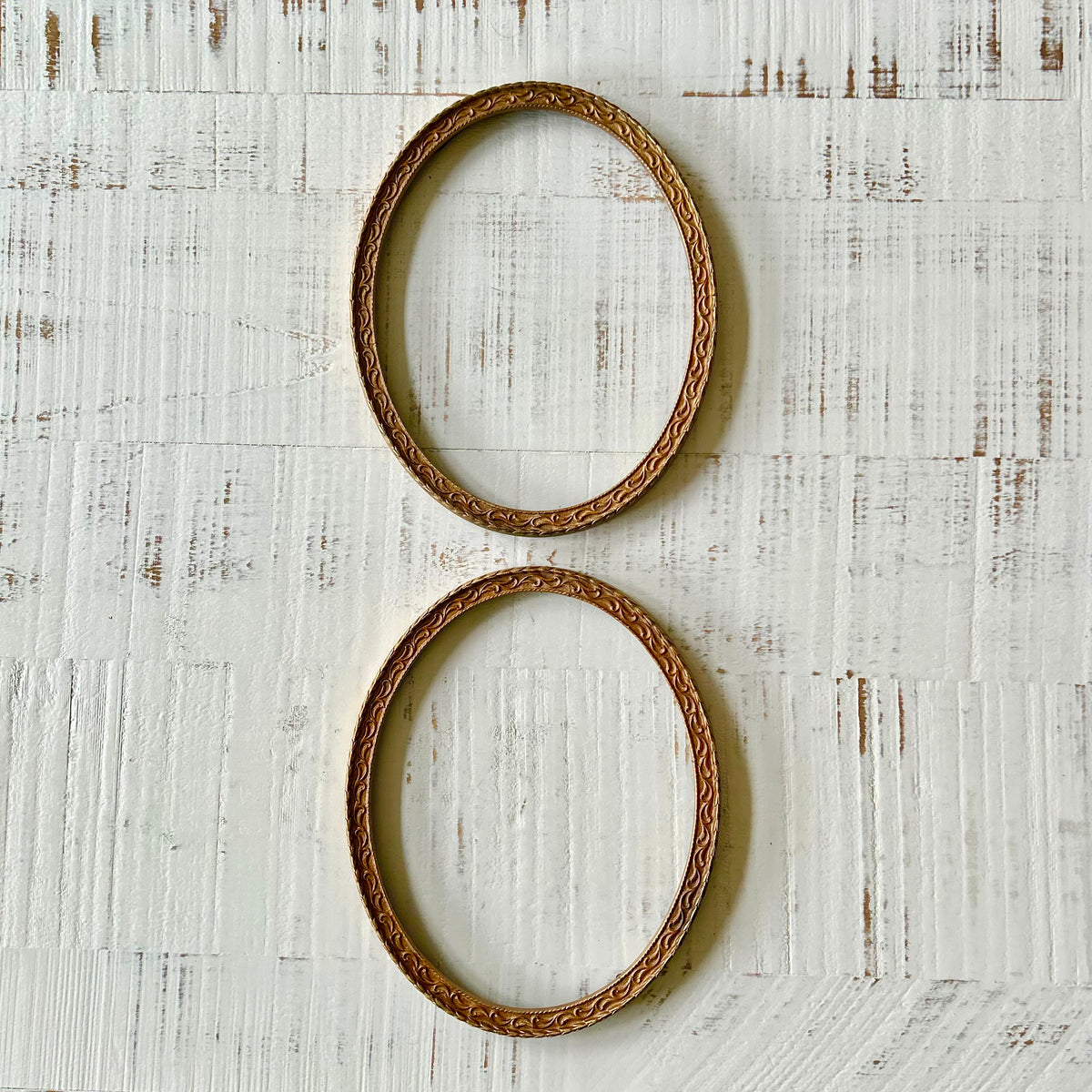 Pair of Antique French Oval Gilt Frames