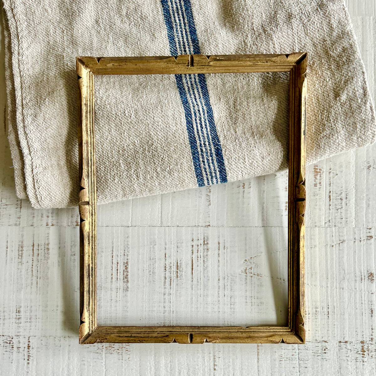 Antique French Gilded Frame with Carved Detail