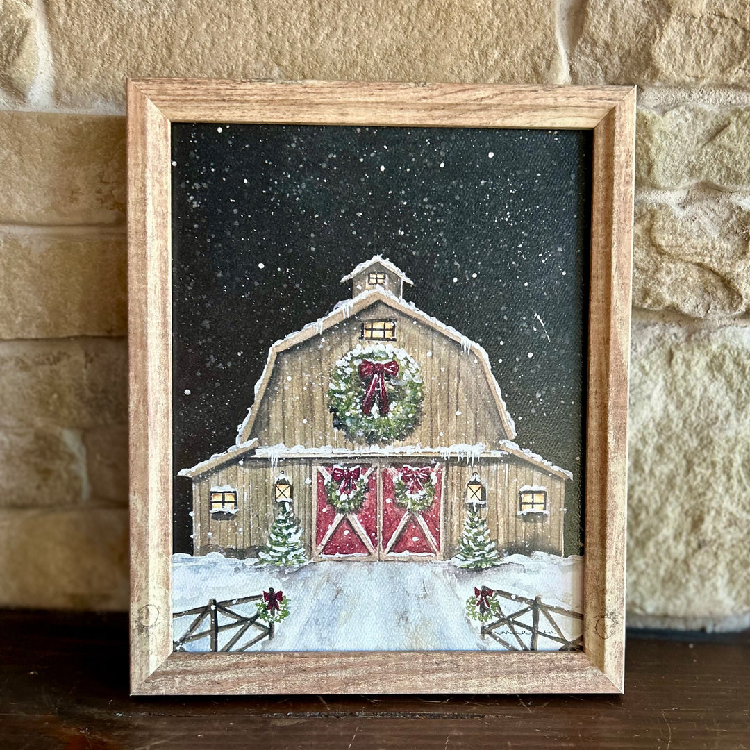 Frosty Farm (framed)