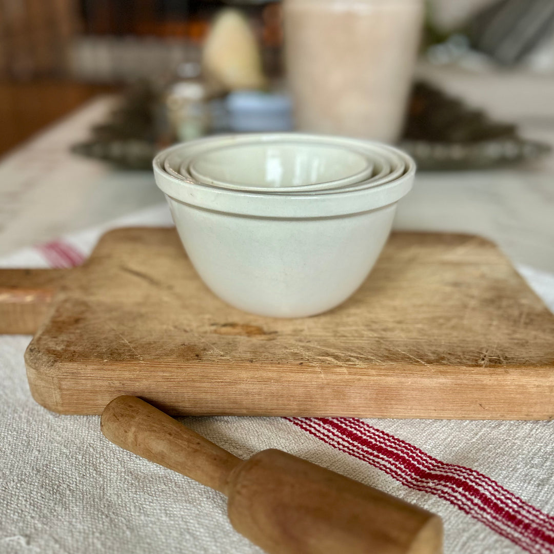 Vintage Ironstone Pudding Bowls (Set of 4)
