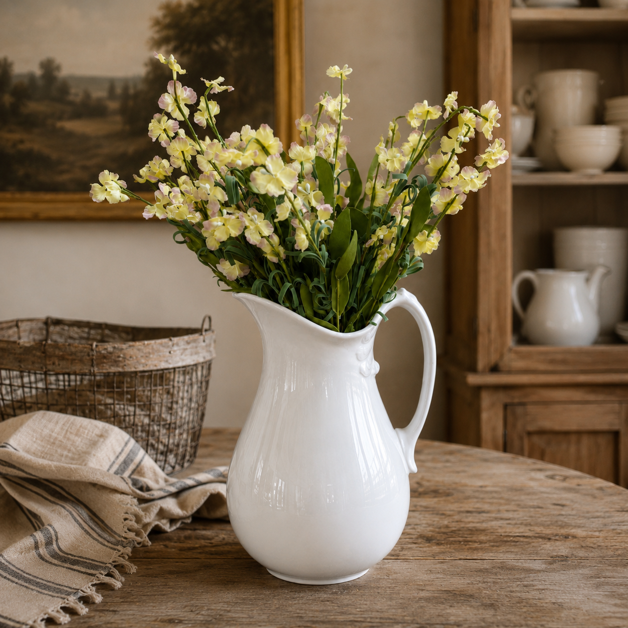 Antique Johnson Brothers Royal Ironstone Pitcher | England c.1900