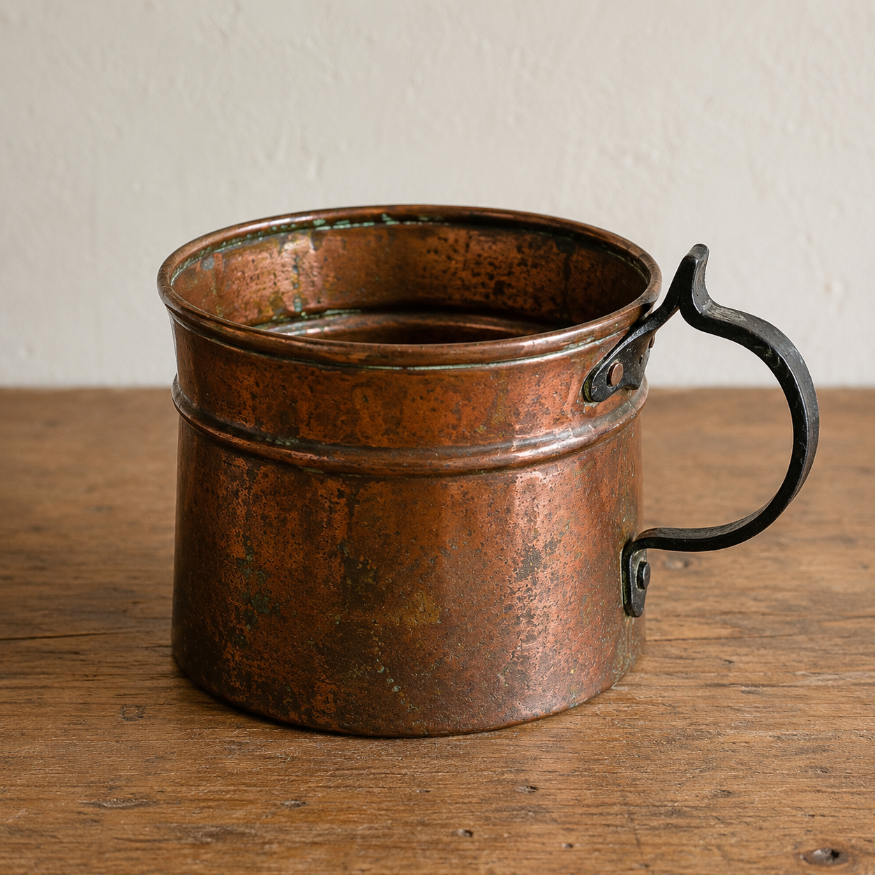 Antique Copper Measure with Wrought Iron Handle | c.1880–1920