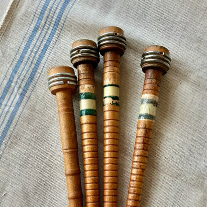 Set of Vintage English Mill Bobbins — Set of Four