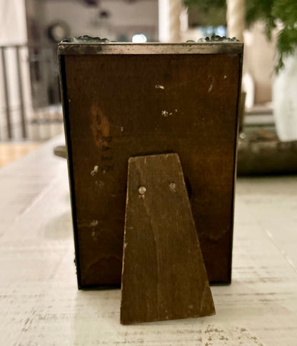 Detailed vintage metal frame