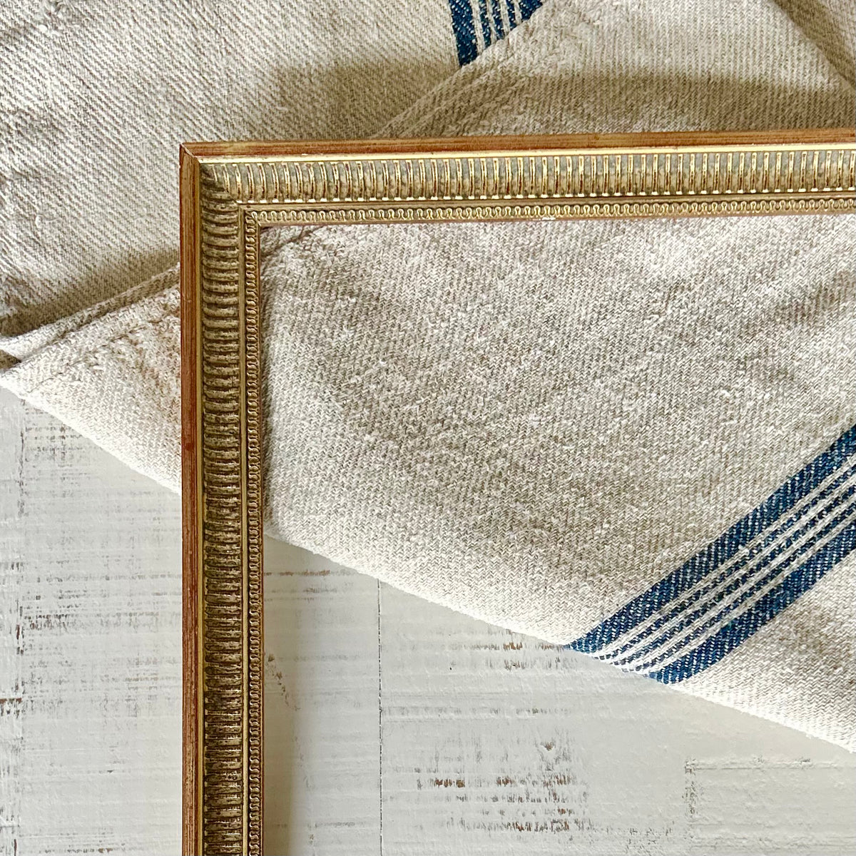 Antique French Gilt Frame with Fluted Detail