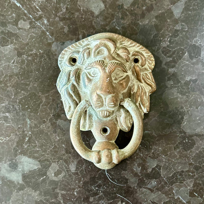 Vintage french lion head door knocker