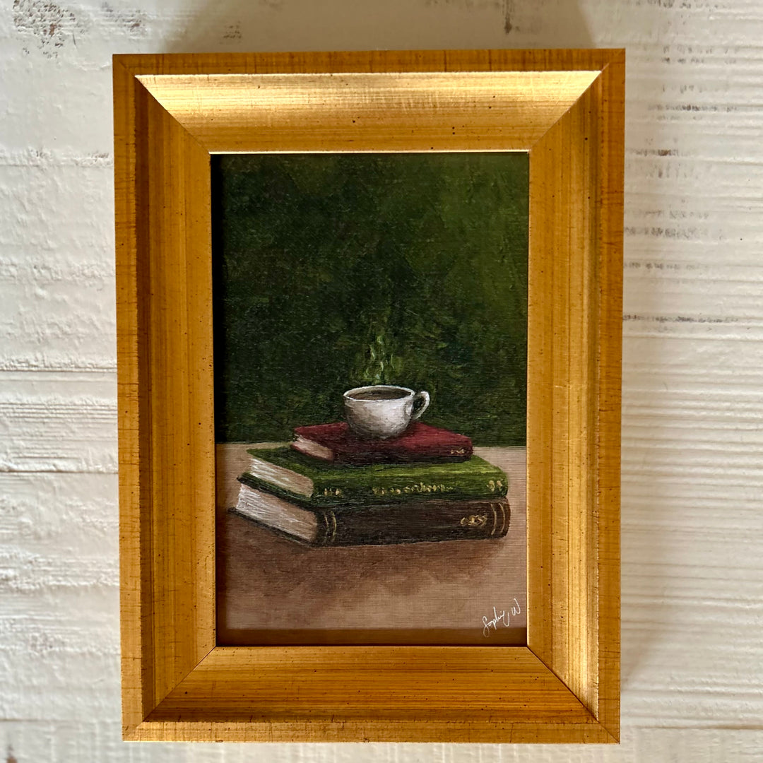 "Between Sips and Stories" Fine Art Print framed